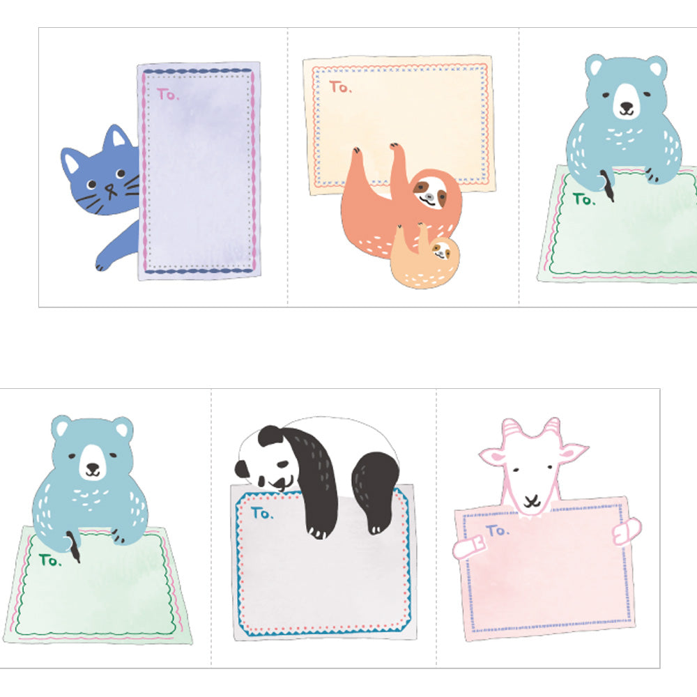 Roll Sticker L Animal Message