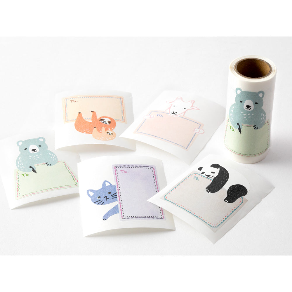 Roll Sticker L Animal Message