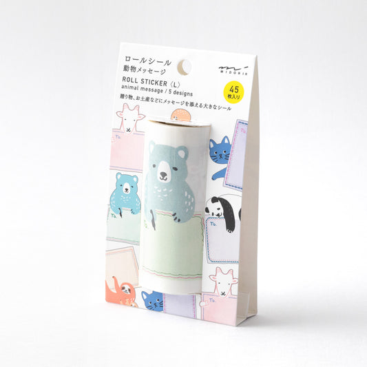 Roll Sticker L Animal Message