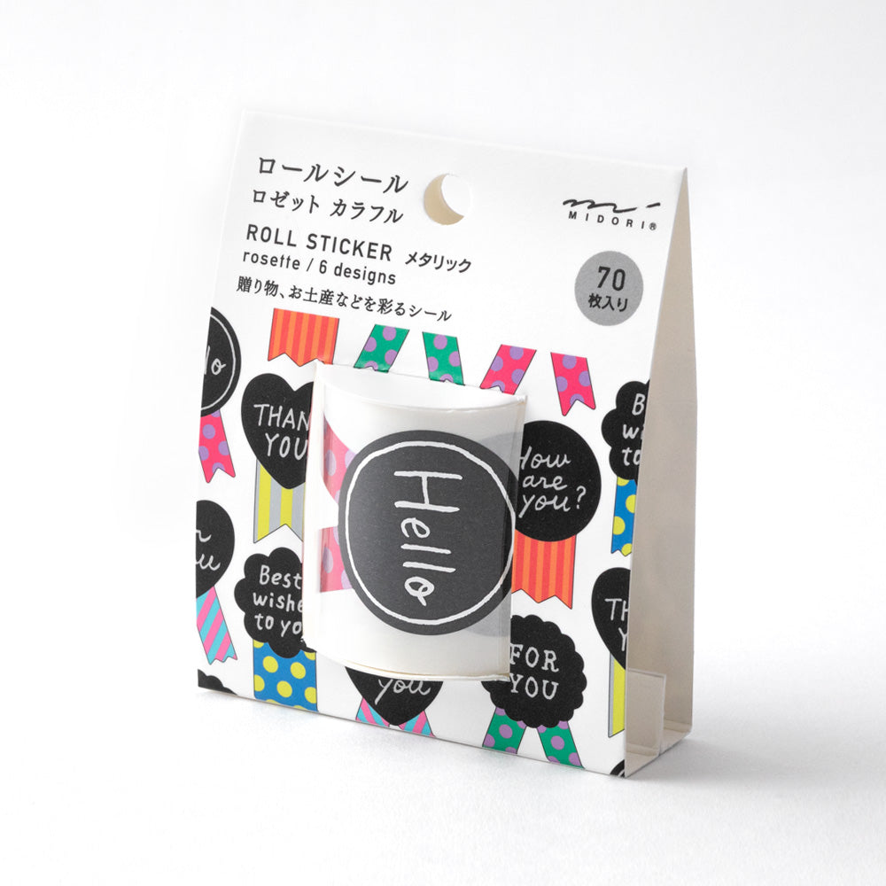 Roll Sticker Metallic Rosette Colourful