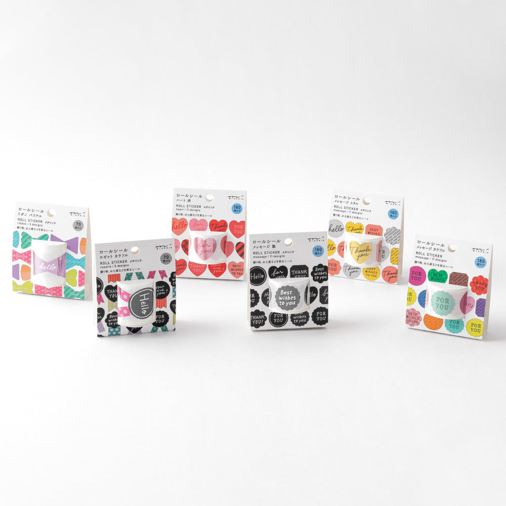 Roll Sticker Metallic Rosette Colourful