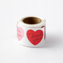 Load image into Gallery viewer, Roll Sticker Metallic Heart Red
