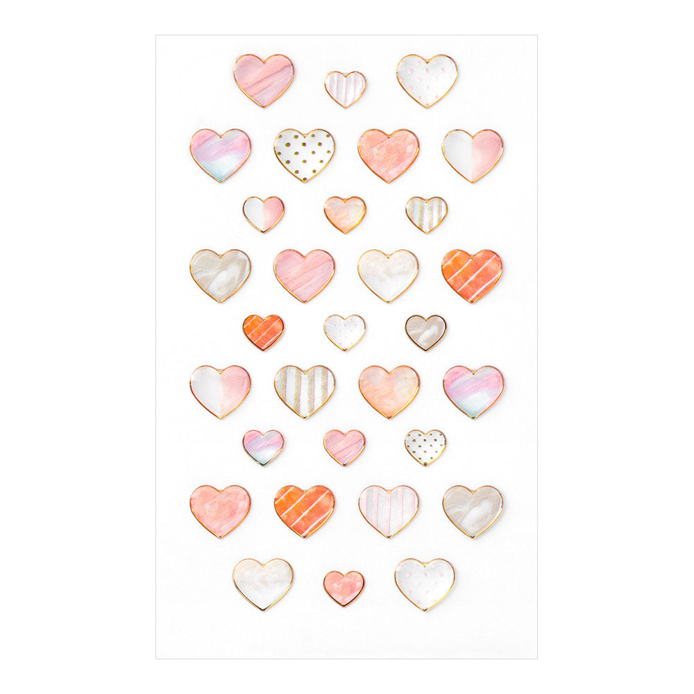Sticker 2523 Resin Heart Pink