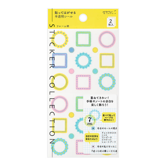 Sticker Schedule 2538 Semi-Transparent Frame