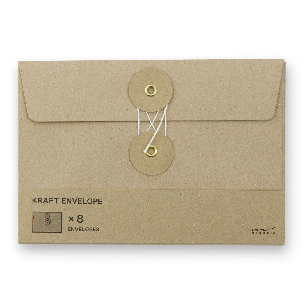 KRAFT ENVELOPE <M> Horizontal with String Brown