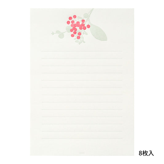 Letter Set 460 Press Bouquet Red