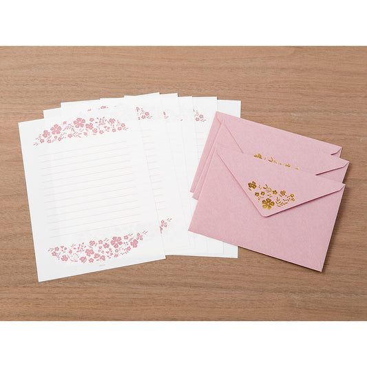 Letter Set 506 Foil-stamped Envelopes Flowers
