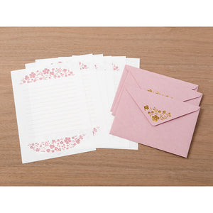 Letter Set 506 Foil-stamped Envelopes Flowers