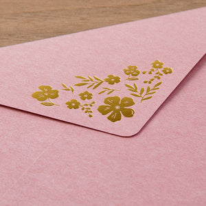 Letter Set 506 Foil-stamped Envelopes Flowers