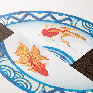 Letter Pad 035 Silk print Goldfish