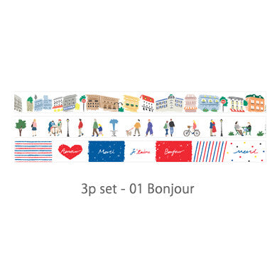 Dailylike Washi Tape Set of 3 Pcs - 01 Bonjour