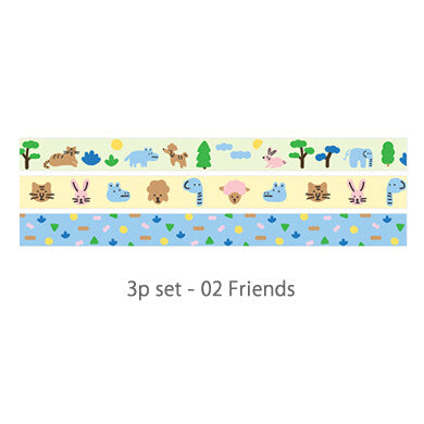 Dailylike Washi Tape Set of 3 Pcs - 02 Friends