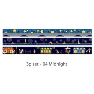 Dailylike Washi Tape Set of 3 Pcs - 04 Midnight