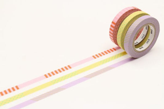 MT Washi Slim Masking Tape (6mm) (Pack of 3)