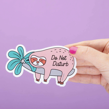 Load image into Gallery viewer, Do Not Disturb Sloth Large Vinyl Sticker
