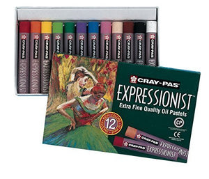 Sakura XLP12 12-Piece Cray-Pas Expressionist Assorted Color Oil Pastel Set