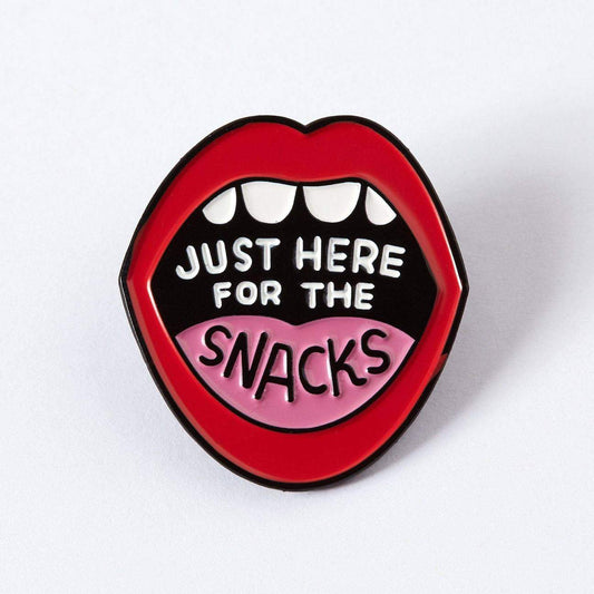 Just Here For The Snacks Enamel Pin