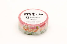 Load image into Gallery viewer, MT Washi Slim Masking Tape (6mm) (Pack of 3)
