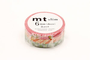 MT Washi Slim Masking Tape (6mm) (Pack of 3)