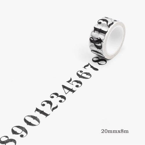 Numbers Retro Washi Tape