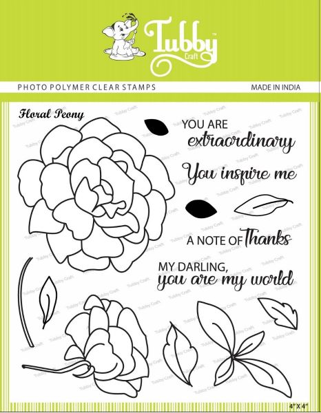 Floral Peony Clear Stamp