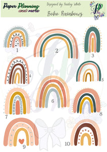 Boho Rainbows Sticker Sheet