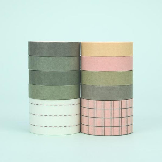 Autumn Color Washi Tape (Set of 10)