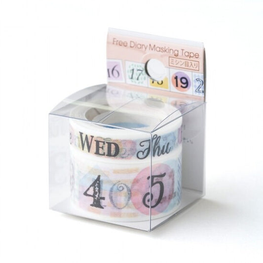Notebook Washi Tape - Date and Day of the Week
