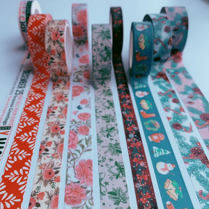 9 piece Christmas Wreaths Washi Tape Set