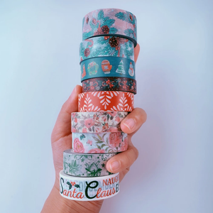 9 piece Christmas Wreaths Washi Tape Set