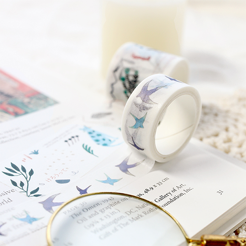 8 Piece Blue Velvet Washi Tape Set