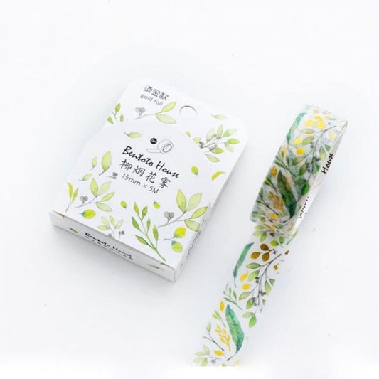 Keichitsu Green Gold Foil Washi Tape