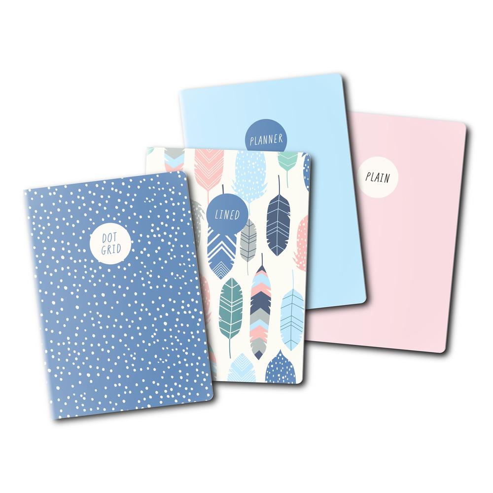 Feathers Pack of 4 Notebooks (A6)