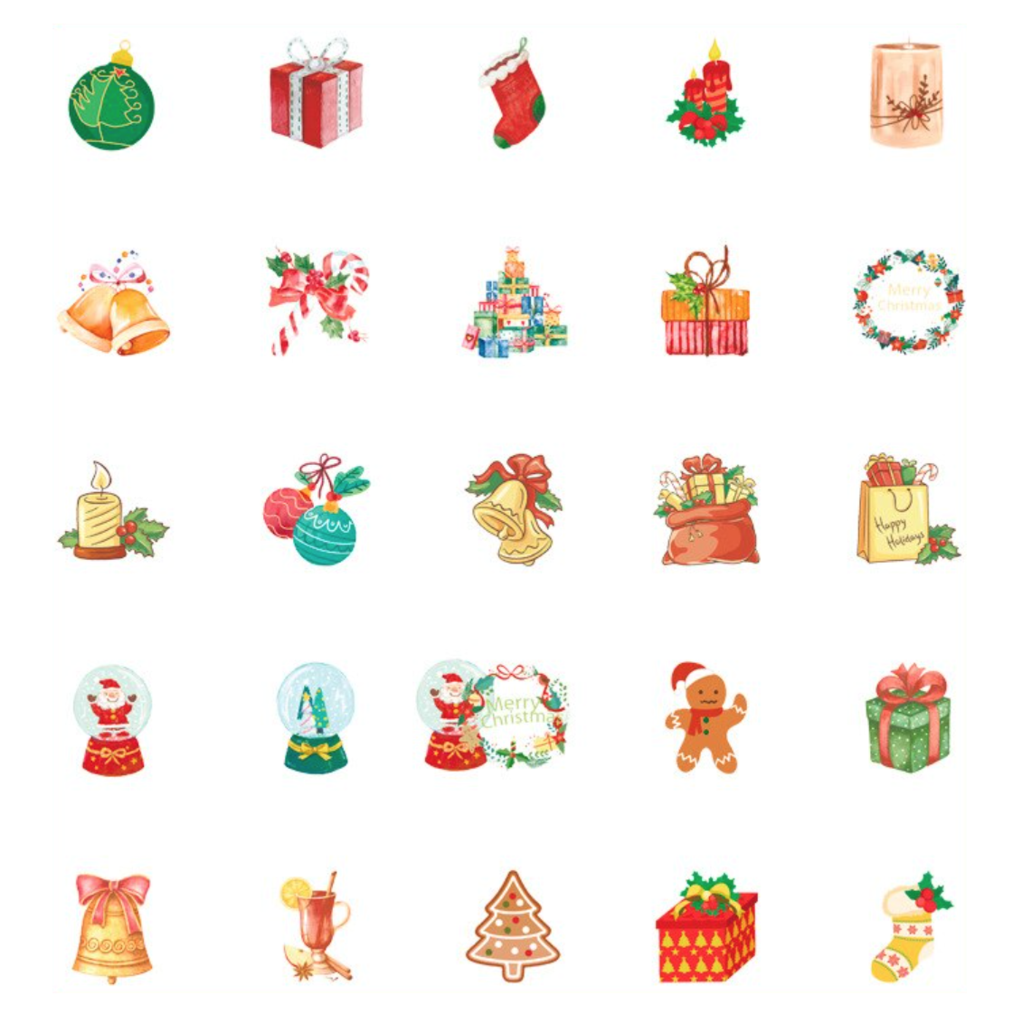 Under the Christmas Tree Paper Stickers