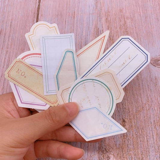 60 Piece Vintage Labels Stickers