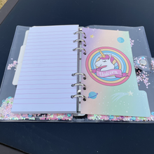 Load image into Gallery viewer, Unicorn Transparent Ring Binder
