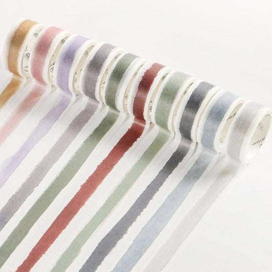 10 Piece Retro Rainbow Washi Tape Set