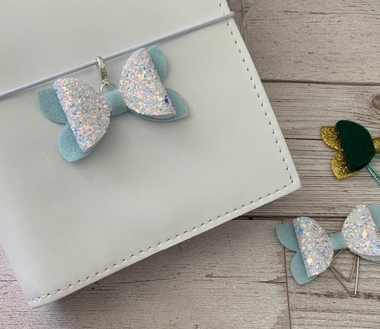 White Lobster Clasp Bow Charm