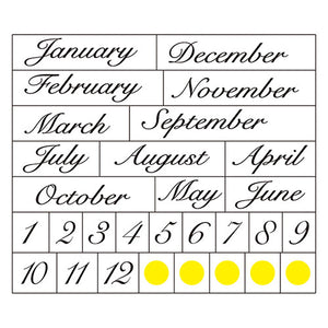 Notebook Washi Tape - Date & Day of the Week (Set)
