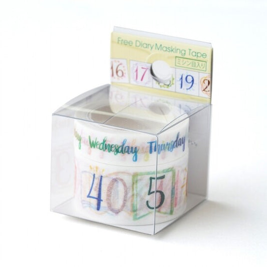 Notebook Washi Tape - Date and Day of the Week