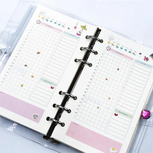 Sequins Transparent Ring Binder
