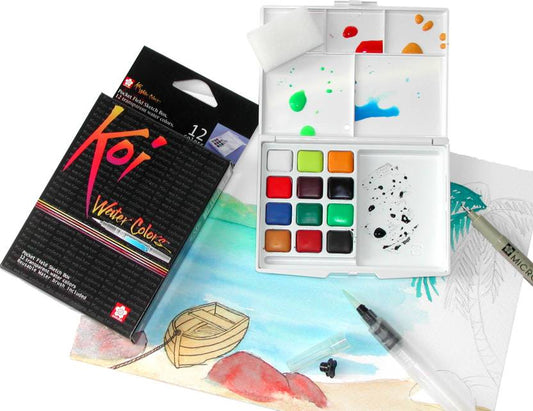 Sakura Koi Water Colour Cake Box