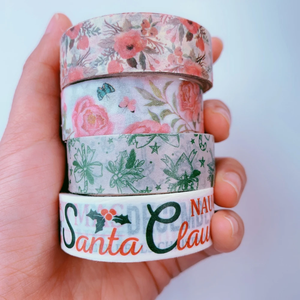 9 piece Christmas Wreaths Washi Tape Set
