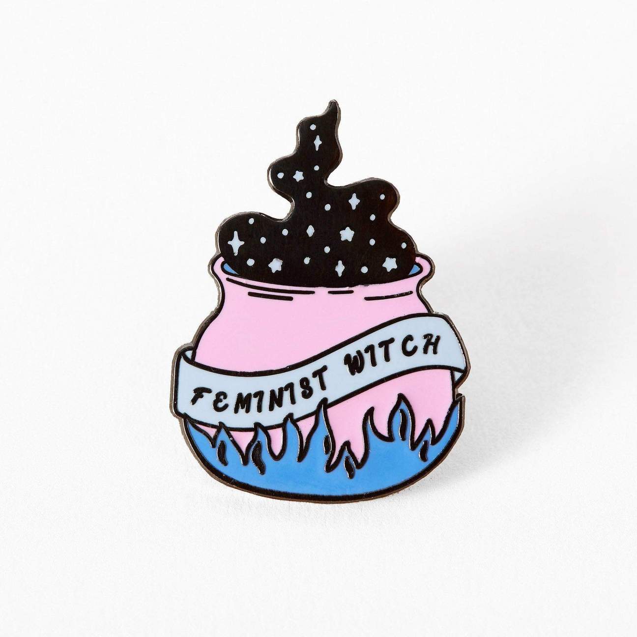 Feminist Witch Cauldron Enamel Pin
