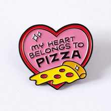 Load image into Gallery viewer, My Heart Belongs to Pizza Enamel Pin
