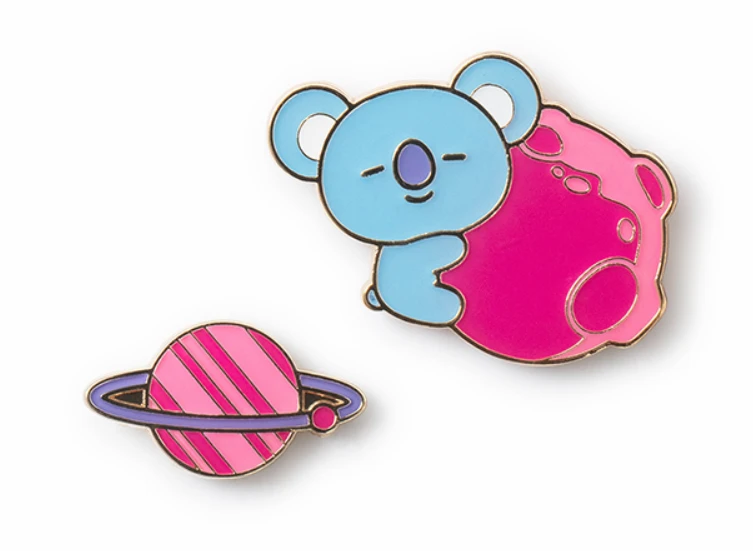 BT21 OFFICIAL SPACE METAL BADGE