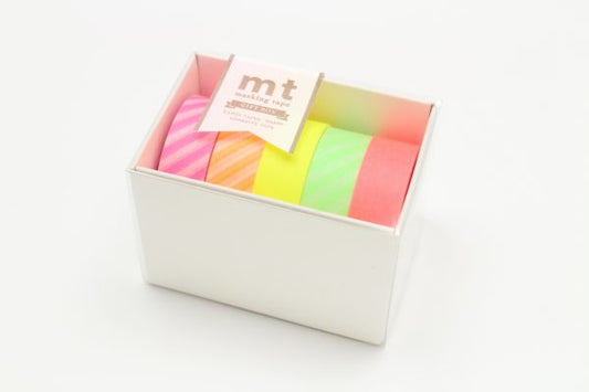 MT Washi Masking Tape Gift Box Shade – NEON 2 (Pack of 5