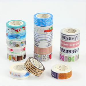 Blue Red Grid Washi Tape