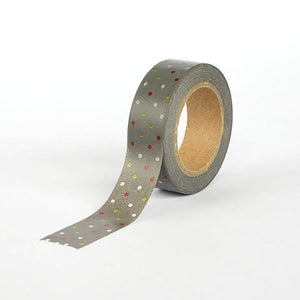 Grey with Dots Washi Tape
