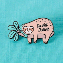 Load image into Gallery viewer, Do Not Disturb Sloth Enamel Pin
